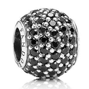 Retired PANDORA Black Pavé Lights Charm 791051NCK – Sterling Silver S925